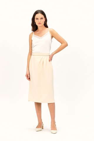 Linnen Rok Jilène  Beige