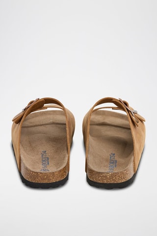 Mules em couro - Castanho