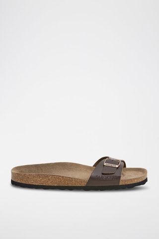 Mules em couro - Castanho