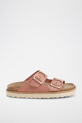Mules em couro - Rosa
