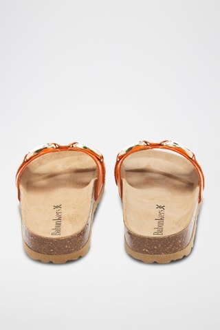Mules em couro - 
Laranja