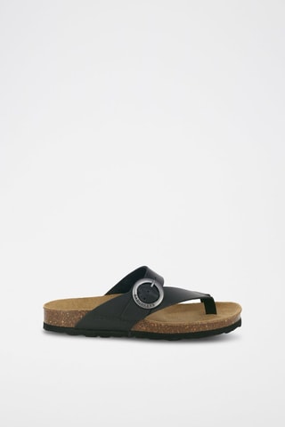 Mules em couro 
Preto