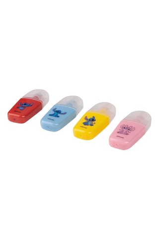4 Markeerstiften Stitch - Lilo en Stitch Disney Rode, hemelsblauwe, gele en roze inkt