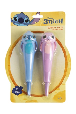 2 Balpennen Angel en Stitch Lilo en Stitch Disney - Zwarte Inkt