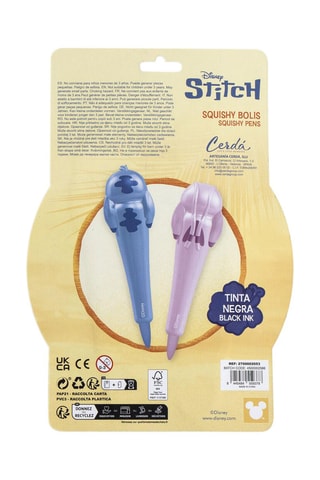 2 Balpennen Angel en Stitch Lilo en Stitch Disney - Zwarte Inkt