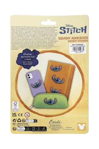 3 Stickers Stitch Lilo en Stitch Disney - Blauw