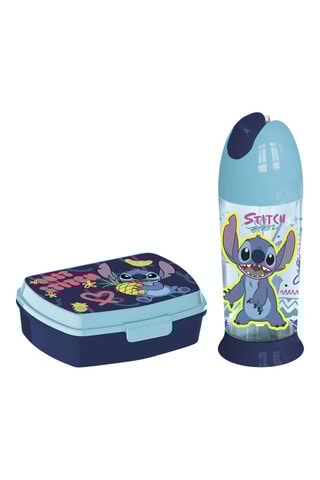 Lancheira e cantil isotérmico Stitch Lilo e Stitch Disney - Azul-claro