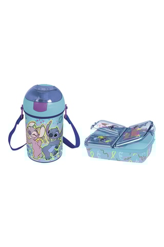 Boîte à lunch et gourde Stitch et Angel Lilo et Stitch Disney - Bleu clair