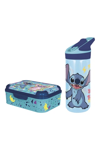 Boîte à lunch et gourde Stitch et Angel Lilo et Stitch Disney - Bleu clair