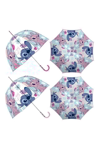 Parapluie cloche Angel et Stitch Lilo et Stitch Disney - Rose et bleu clair