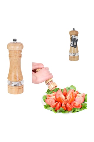 Moinho de pimenta e sal em madeira 70 ml