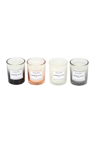 4 velas perfumadas - Têxtil fresco, camélia, orquídea e âmbar
