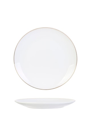 2 pratos de sobremesa em cerâmica e porcelana - 20 cm