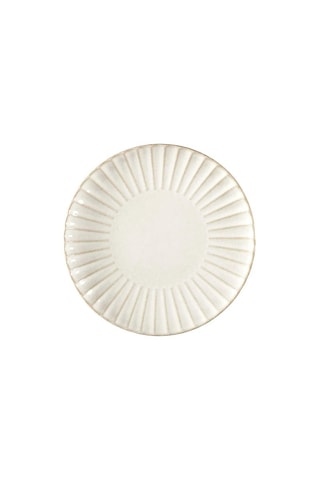 Prato raso de cerâmica e grés - 21,7 cm