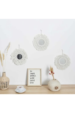 3 espelhos Boho 28 cm