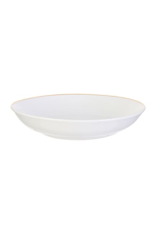 6 pratos fundos cerâmica e porcelana - 21 cm