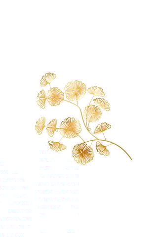 Decoração de parede Fleur 52 cm - Dourado