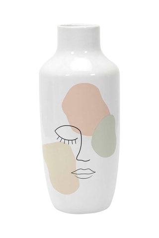 Vaso de cerâmica Poésie Branco - 29 cm