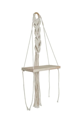 Prateleira Boho Bege e natural - 25 x 62,5 x 10 cm