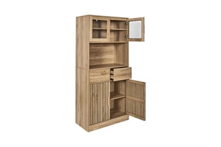 Aparador 4 portas - Portas em vidro - 80 x 172 x 40cm