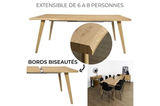 Mesa extensível Calypso - 210 x 76,5 x 90 cm