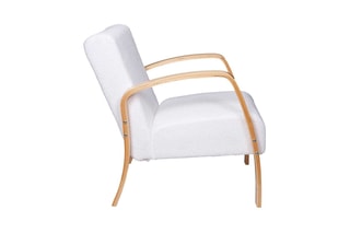 Cadeirão Hella Hygge - Natural e branco - Revestimento bouclette
