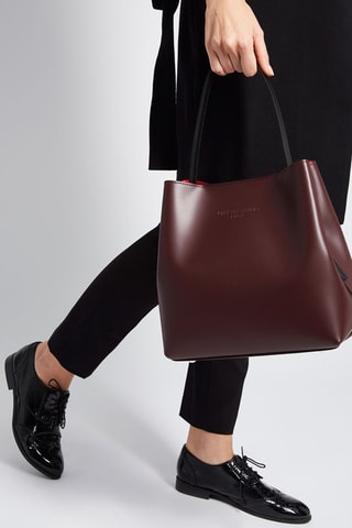 Leren Handtas Jeny - Bordeauxrood