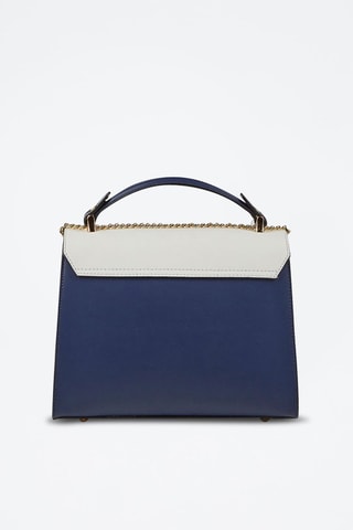 Leren Handtas Ora - Wit en blauw