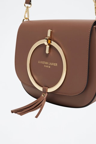 Sac bandoulière en cuir Audrey - Gris