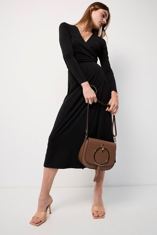 Sac bandoulière en cuir Audrey - Gris