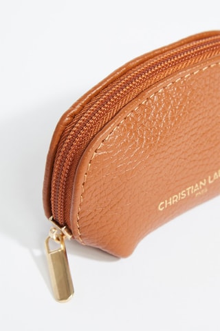 Leren Portemonnee Nika Croco - - Camel