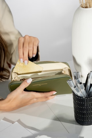 Leren Portefeuille Hania - Groen