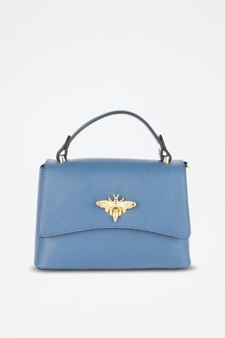 Leren Handtas Mathilde  - Blauw