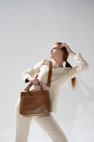 Leren Schoudertas Shaina - Camel