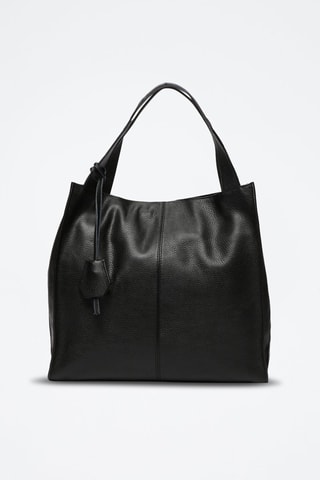 Leren Handtas Maxi Agathe - Zwart