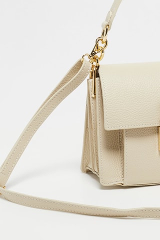 Leren Schoudertas Adriana - Beige