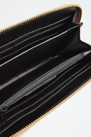 Leren Portefeuille Mony - Goudkleurig