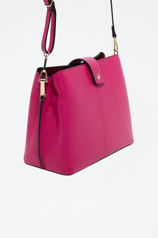 Leren Handtas Lessie  - Fuchsia