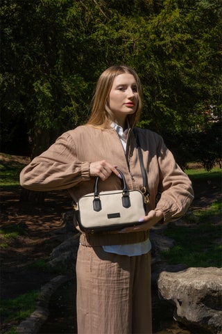 Sac à main en cuir Isadora - Noir