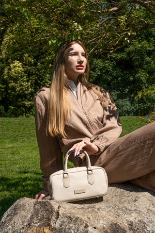 Sac à main en cuir Isadora - Taupe