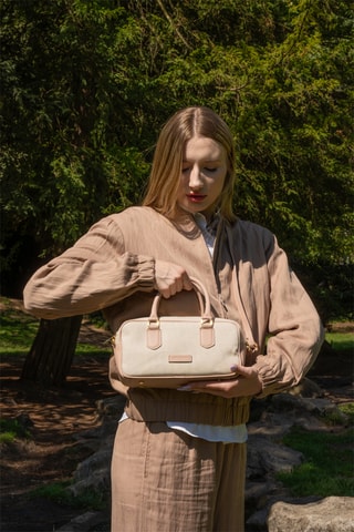 Sac à main en cuir Isadora - Rose clair