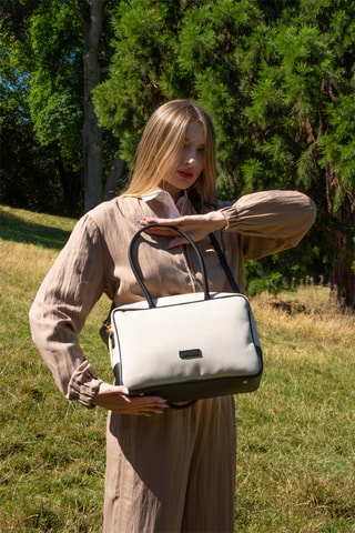 Sac porté épaule en cuir Tara - Noir