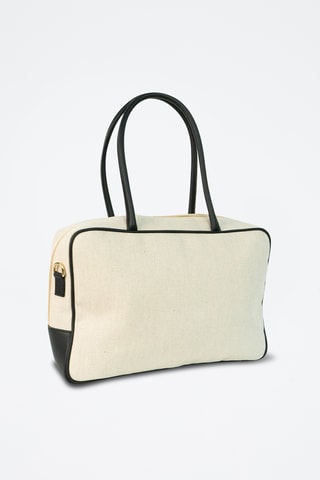 Sac porté épaule en cuir Tara - Noir