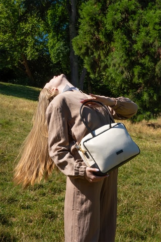 Sac porté épaule en cuir Tara - Noir
