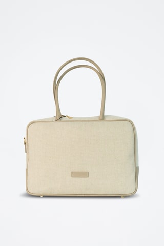 Sac porté épaule en cuir Tara - Taupe