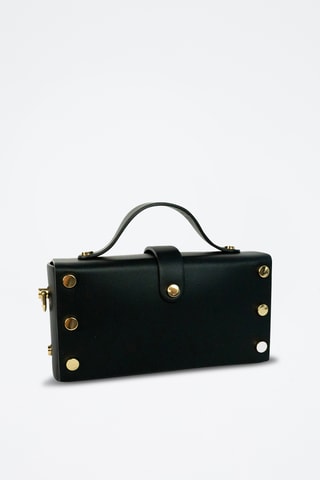 Sac bandoulière en cuir Claude - Noir