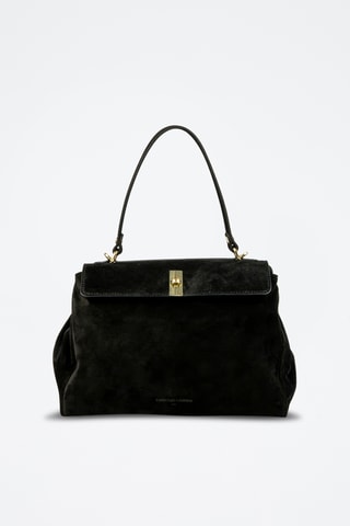 Sac porté épaule en nubuck Ami - Noir