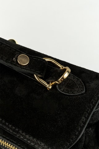 Sac porté épaule en nubuck Ami - Noir