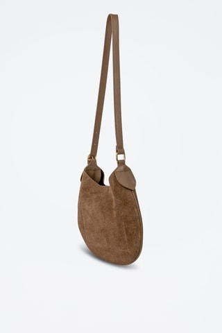 Sac porté épaule en cuir Mika - Taupe