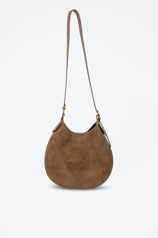 Sac porté épaule en cuir Mika - Taupe